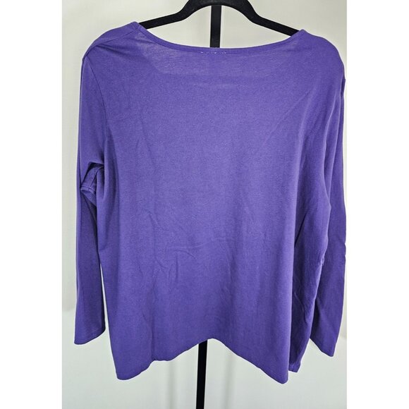 EST 1946 Womens Halloween Long Sleeve Plus Top-Purple-SZ 22/24W - Picture 3 of 8
